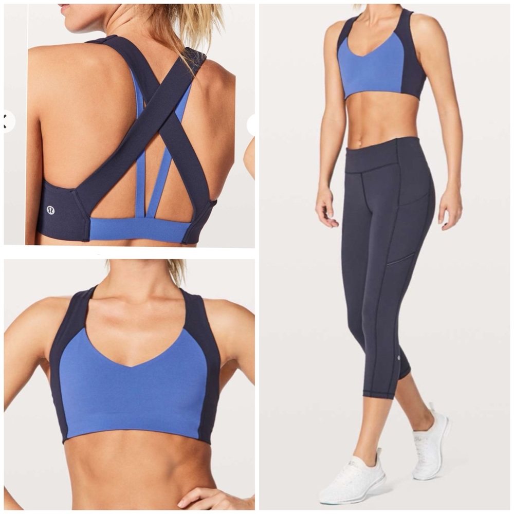 Lululemon Blue Sweat Times Bra Size‎ 2